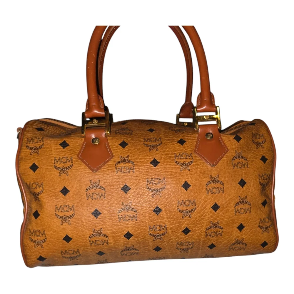 MCM Cognac Visetos Boston Bag, WITH COA - Picture 10 of 17